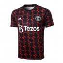 Maillot Entrainement Manchester United 2024-25 Noir Rouge