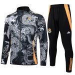 Survetement Real Madrid 2024-25 Gris Noir 2 Survetement Real Madrid 2024-25 Gris Noir 2