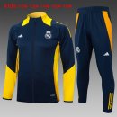 Enfant Survetement Real Madrid 2024-25 Bleu Jaune 3