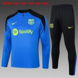 Enfant Training Top Barcelone 2024-25 Bleu Noir 3