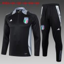 Enfant Training Top Italie 2024-25 Noir Gris 3