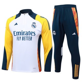 Training Top Real Madrid 2024-25 Blanc Jaune 3