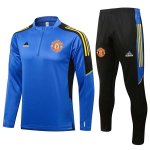 Training Top Manchester United 2022 Bleu Noir Training Top Manchester United 2022 Bleu Noir