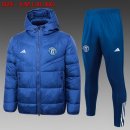 Manteau de duvet Manchester United Ensemble Complet 2024-25 Bleu