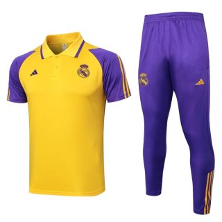 Polo Real Madrid Ensemble Complet 2024-25 Jaune Purpura