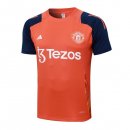 Maillot Entrainement Manchester United 2024-25 Orange Bleu