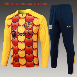 Enfant Training Top Barcelone 2024-25 Jaune Rouge 3