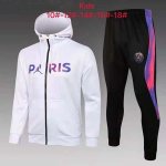 Enfant Sweat Shirt Capuche Paris Saint Germain 2022 Blanc Rose 1 Enfant Sweat Shirt Capuche Paris Saint Germain 2022 Blanc Rose 1