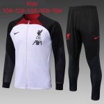 Enfant Survetement Liverpool 2022-23 Blanc Noir Enfant Survetement Liverpool 2022-23 Blanc Noir