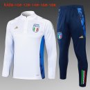 Enfant Training Top Italie 2024-25 Blanc Bleu 3