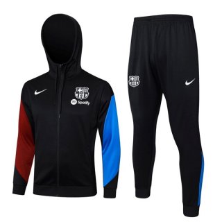 Survetement Capuche Barcelone 2024-25 Noir Bleu 3