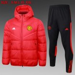 Manteau de duvet Manchester United Ensemble Complet 2024-25 Rouge