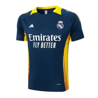 Maillot Entrainement Real Madrid 2024-25 Bleu Jaune