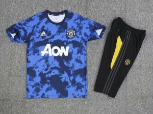 Entrainement Manchester United Conjunto Complet 2019-20 Bleu Noir