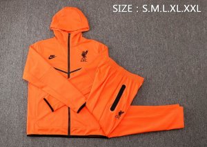 Sweat Shirt Capuche Ensemble Complet Liverpool 2022-23 Orange