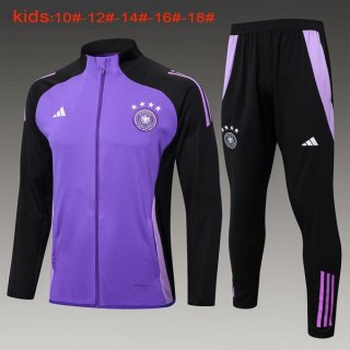 Enfant Survetement Allemagne 2024-25 Purpura Noir 3