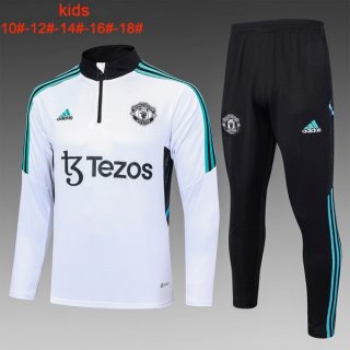 Enfant Training Manchester United 2024 Blanc Bleu