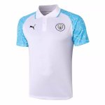 Polo Manchester City 2020-21 Blanc Bleu Polo Manchester City 2020-21 Blanc Bleu