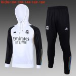 Enfant Sweat Shirt Capuche Real Madrid 2024 Blanc 2 Enfant Sweat Shirt Capuche Real Madrid 2024 Blanc 2