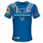 Thailande Maillot Samoa RLWC 1ª 2017 2018 Bleu Thailande Maillot Samoa RLWC 1ª 2017 2018 Bleu
