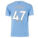 Maillot Manchester City NO.47 Foden 1ª 2019-20 Bleu Maillot Manchester City NO.47 Foden 1ª 2019-20 Bleu