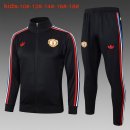 Enfant Survetement Manchester United 2024-25 Noir Rouge