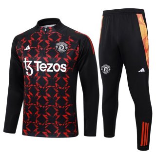 Training Top Manchester United 2024-25 Rouge Noir 3