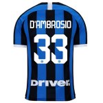 Maillot Inter Milan NO.33 D'Ambrosio 1ª 2019-20 Bleu Maillot Inter Milan NO.33 D'Ambrosio 1ª 2019-20 Bleu