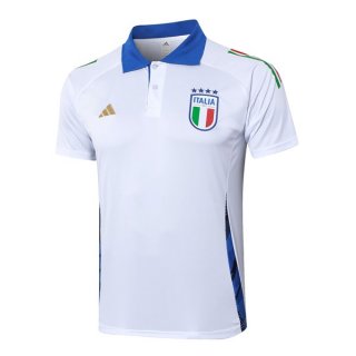 Polo Italie 2024-25 Blanc Bleu 2