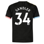 Maillot Manchester City NO.34 Sandler 2ª 2019-20 Noir Maillot Manchester City NO.34 Sandler 2ª 2019-20 Noir