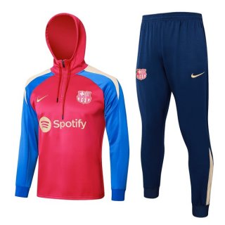 Sweat Shirt Capuche Barcelone 2024-25 Rouge Bleu 3