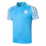 Polo Marseille 2020-21 Bleu Clair Blanc Polo Marseille 2020-21 Bleu Clair Blanc