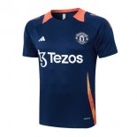 Maillot Entrainement Manchester United 2024-25 Bleu Orange