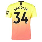 Maillot Manchester City NO.34 Sandler 3ª 2019-20 Orange Maillot Manchester City NO.34 Sandler 3ª 2019-20 Orange